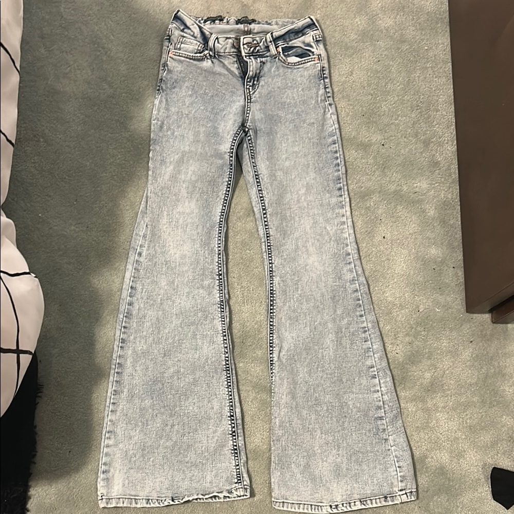 Women's Light Blue Flared Jeans